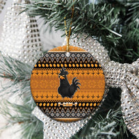 Chicken Christmas Ceramic Ornament F Caw F - Wonder Print Shop
