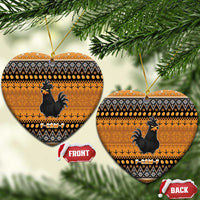 Chicken Christmas Ceramic Ornament F Caw F - Wonder Print Shop