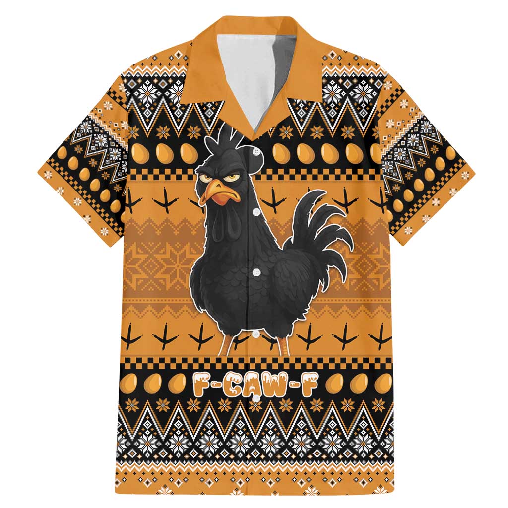 Chicken Christmas Family Matching Mermaid Dress and Hawaiian Shirt F Caw F - Wonder Print Shop
