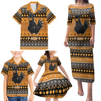 Chicken Christmas Family Matching Puletasi and Hawaiian Shirt F Caw F - Wonder Print Shop
