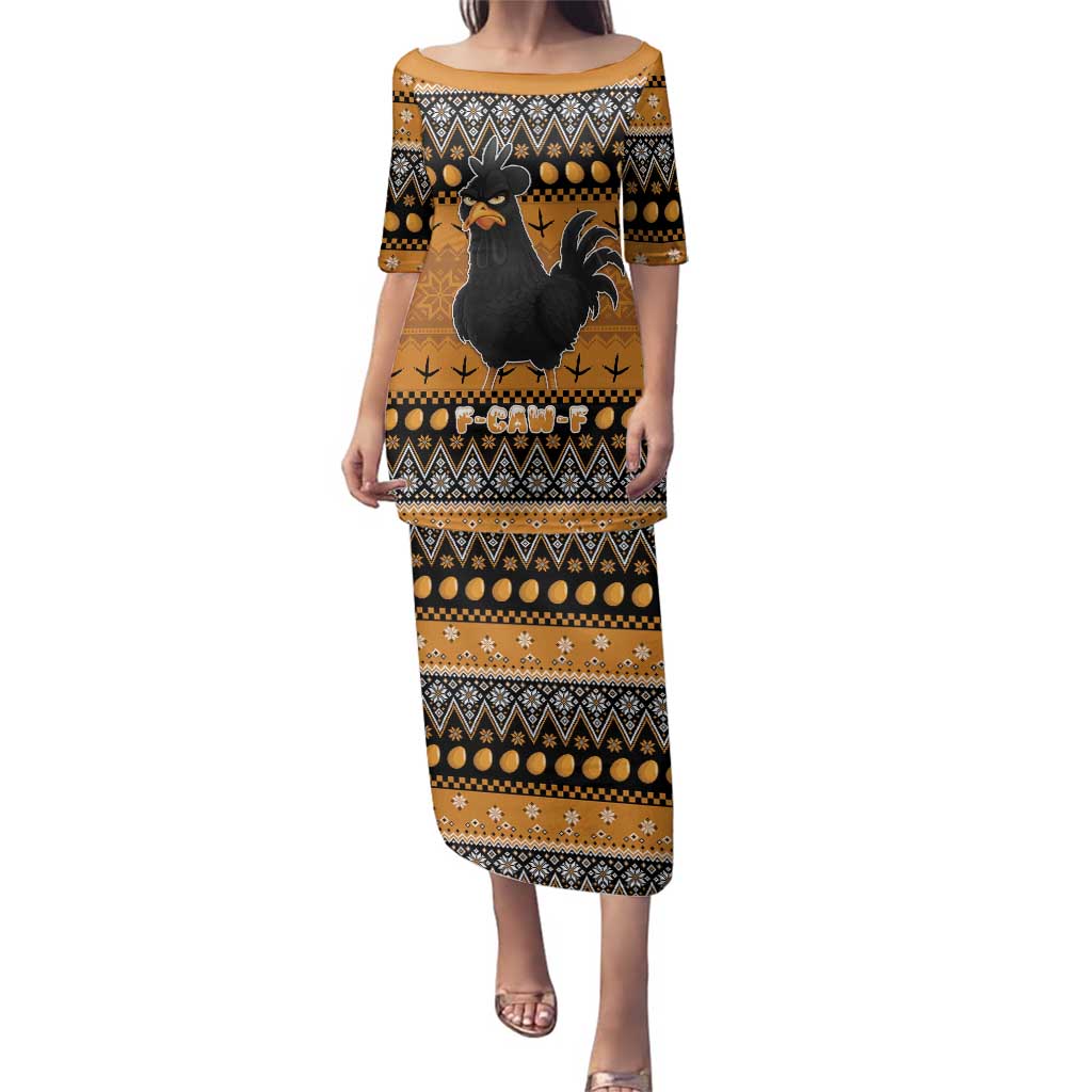 Chicken Christmas Family Matching Puletasi and Hawaiian Shirt F Caw F - Wonder Print Shop