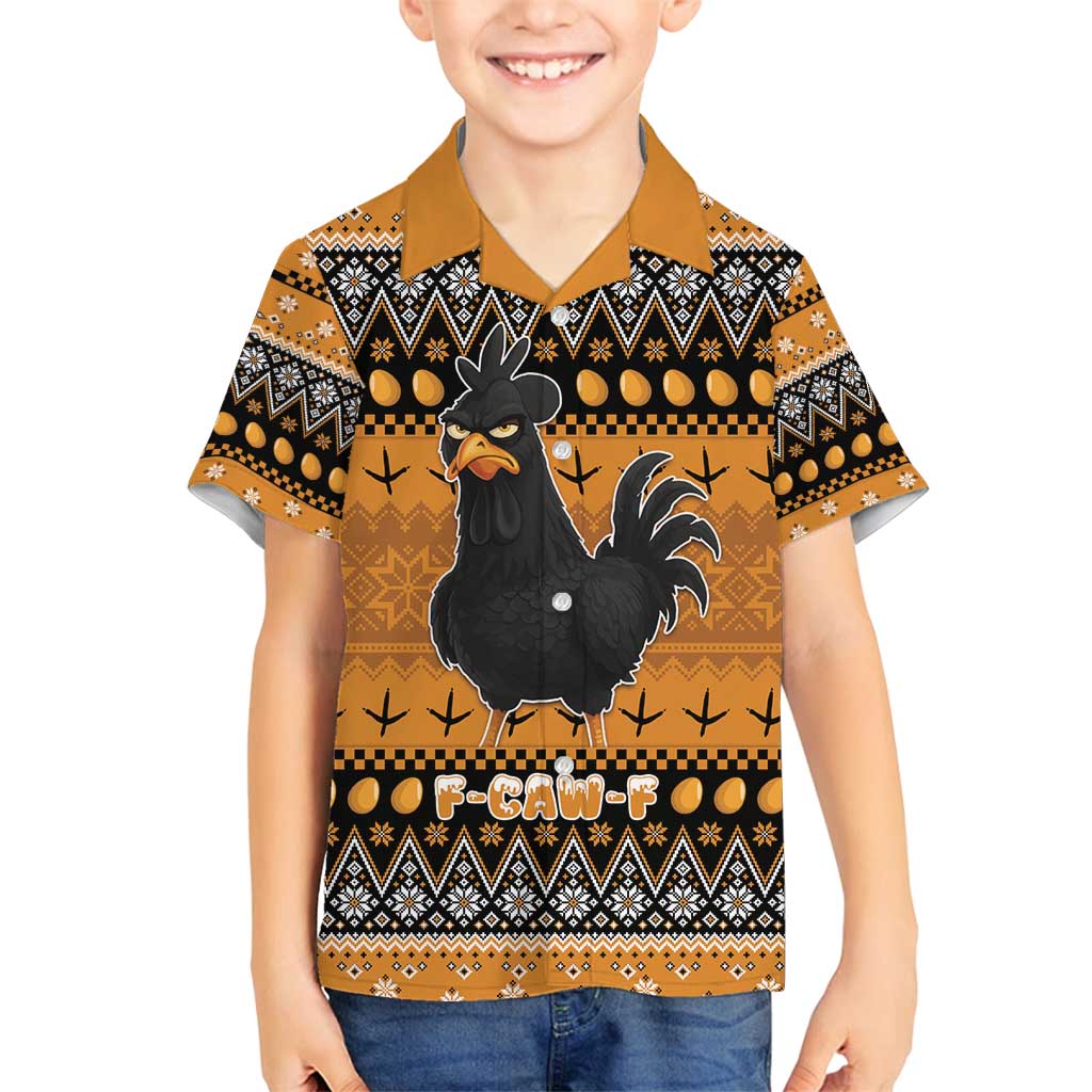 Chicken Christmas Family Matching Puletasi and Hawaiian Shirt F Caw F - Wonder Print Shop