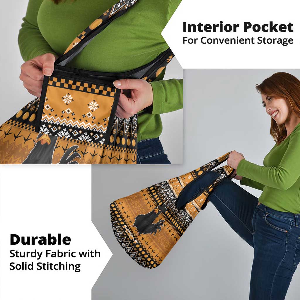 Chicken Christmas Grocery Bag F Caw F - Wonder Print Shop