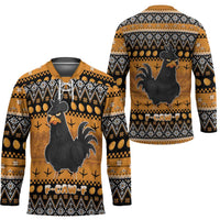 Chicken Christmas Hockey Jersey F Caw F - Wonder Print Shop