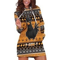 Chicken Christmas Hoodie Dress F Caw F - Wonder Print Shop