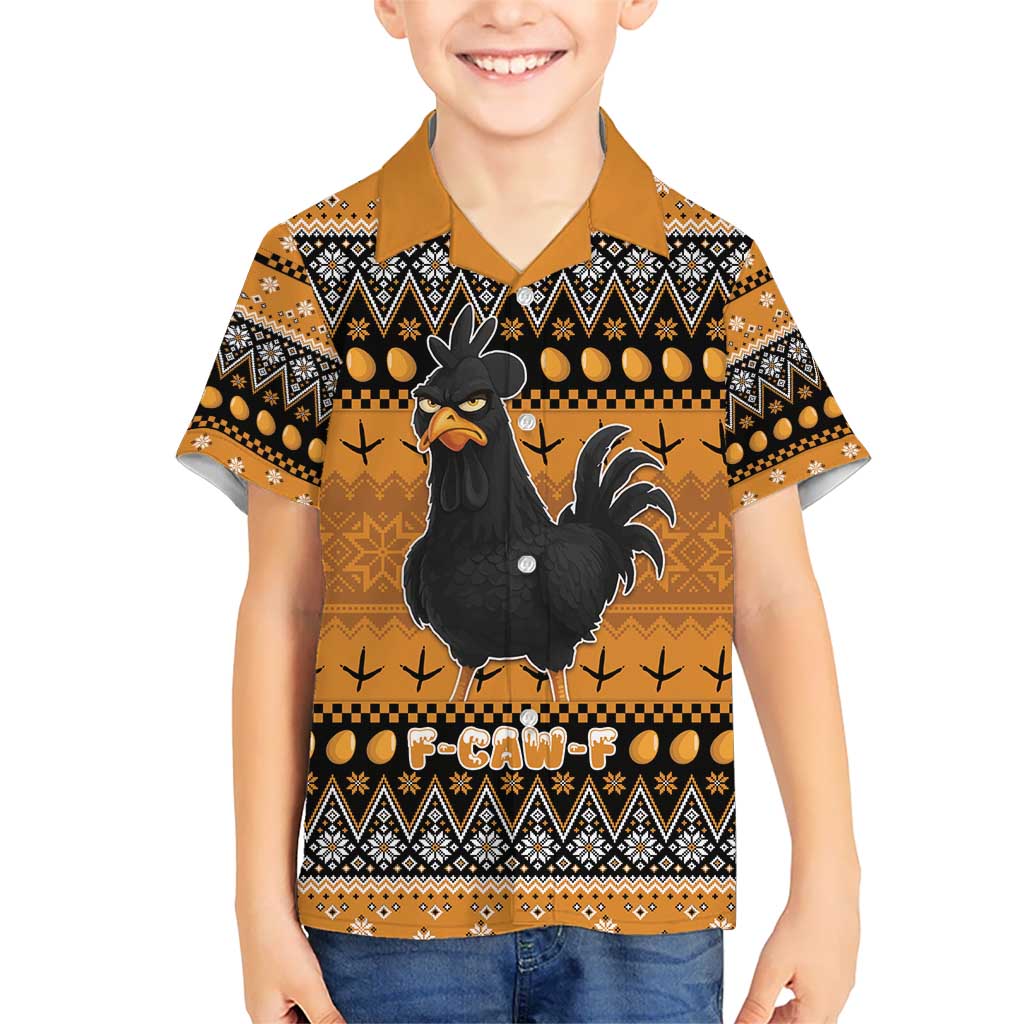 Chicken Christmas Kid Hawaiian Shirt F Caw F - Wonder Print Shop