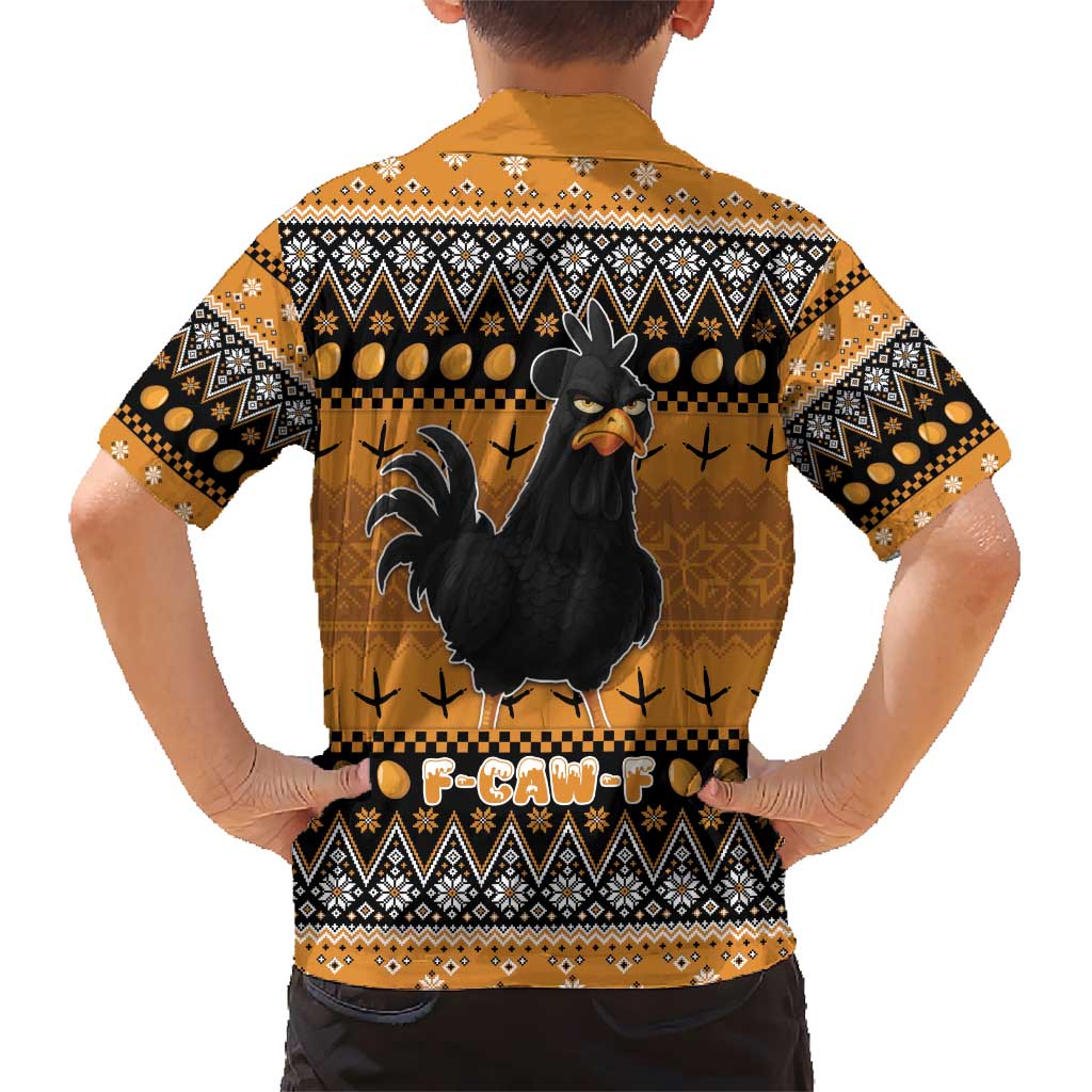 Chicken Christmas Kid Hawaiian Shirt F Caw F - Wonder Print Shop