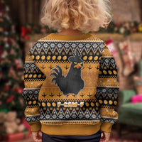 Chicken Christmas Kid Ugly Christmas Sweater F Caw F - Wonder Print Shop