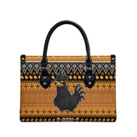 Chicken Christmas Leather Bag F Caw F - Wonder Print Shop