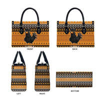 Chicken Christmas Leather Bag F Caw F - Wonder Print Shop