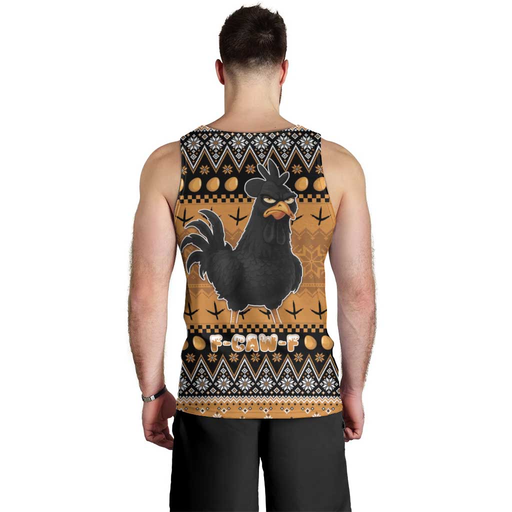 Chicken Christmas Men Tank Top F Caw F - Wonder Print Shop