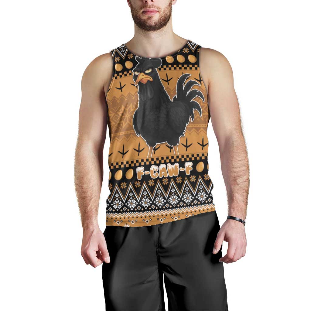 Chicken Christmas Men Tank Top F Caw F - Wonder Print Shop