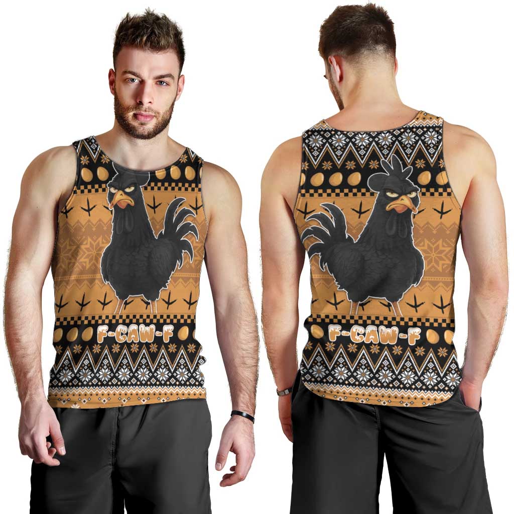 Chicken Christmas Men Tank Top F Caw F - Wonder Print Shop