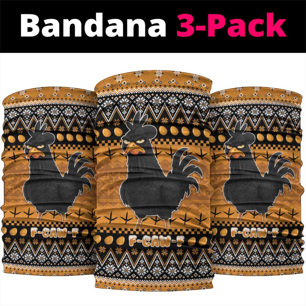 Chicken Christmas Neck Gaiter F Caw F - Wonder Print Shop