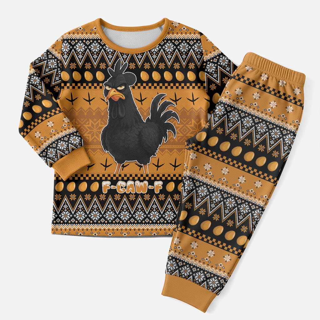 Chicken Christmas Pajama Set F Caw F - Wonder Print Shop