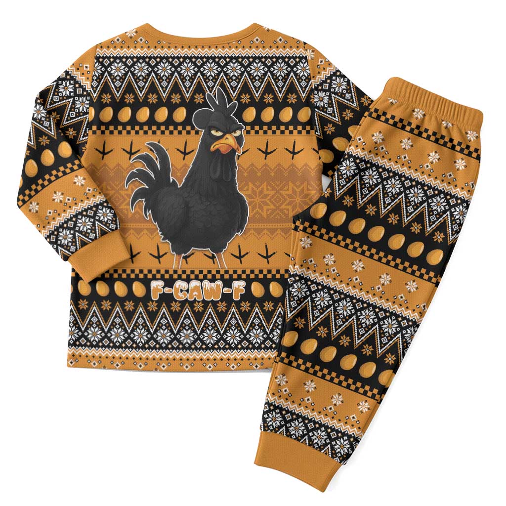 Chicken Christmas Pajama Set F Caw F - Wonder Print Shop