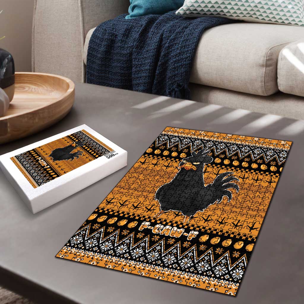 Chicken Christmas Puzzle F Caw F - Wonder Print Shop
