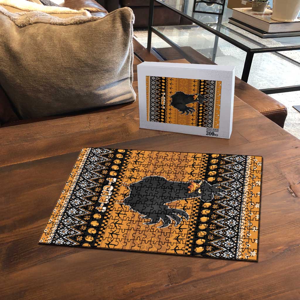 Chicken Christmas Puzzle F Caw F - Wonder Print Shop