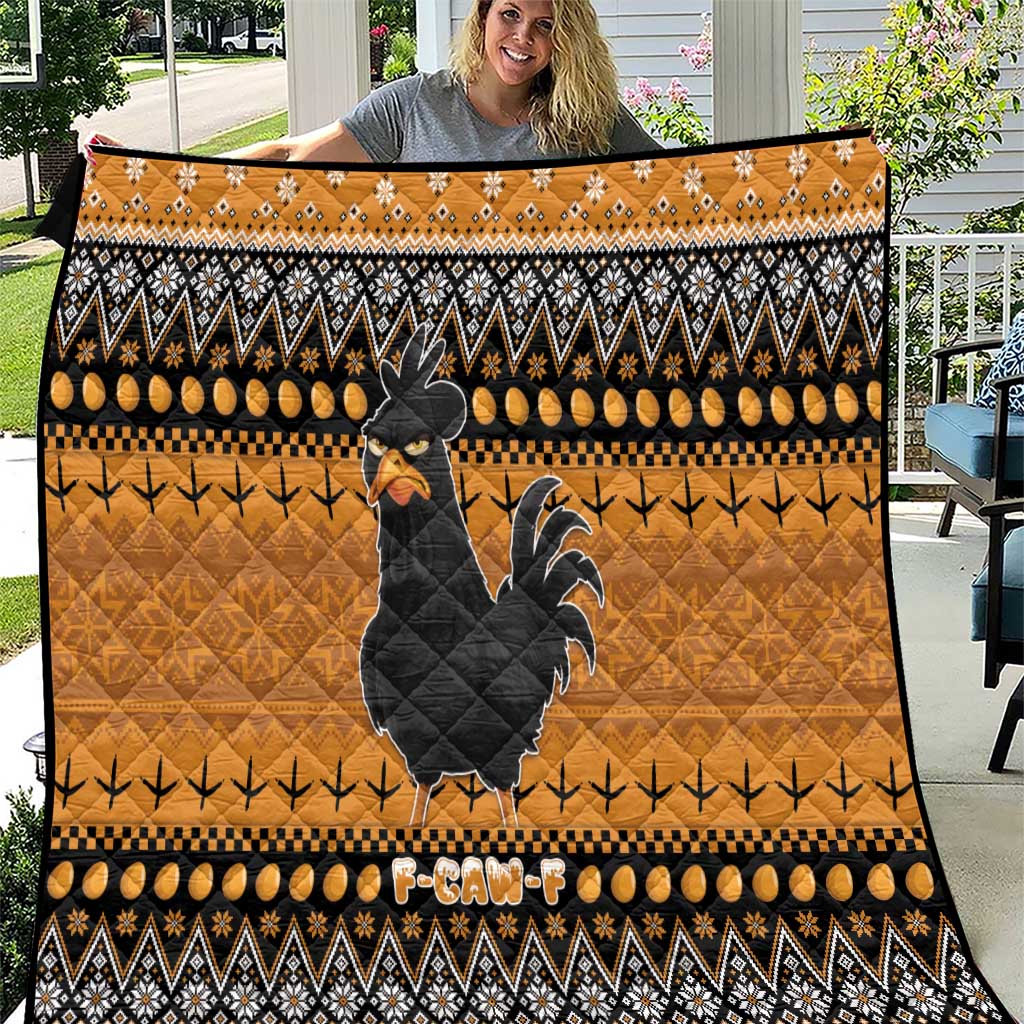 Chicken Christmas Quilt F Caw F - Wonder Print Shop