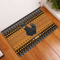 Chicken Christmas Rubber Doormat F Caw F - Wonder Print Shop