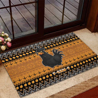 Chicken Christmas Rubber Doormat F Caw F - Wonder Print Shop