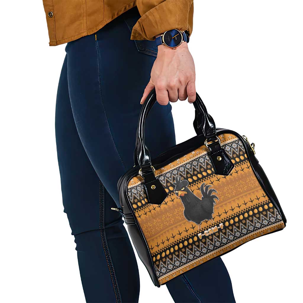 Chicken Christmas Shoulder Handbag F Caw F - Wonder Print Shop