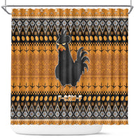 Chicken Christmas Shower Curtain F Caw F - Wonder Print Shop