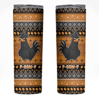 Chicken Christmas Skinny Tumbler F Caw F - Wonder Print Shop