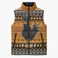 Chicken Christmas Sleeveless Puffer Jacket F Caw F - Wonder Print Shop