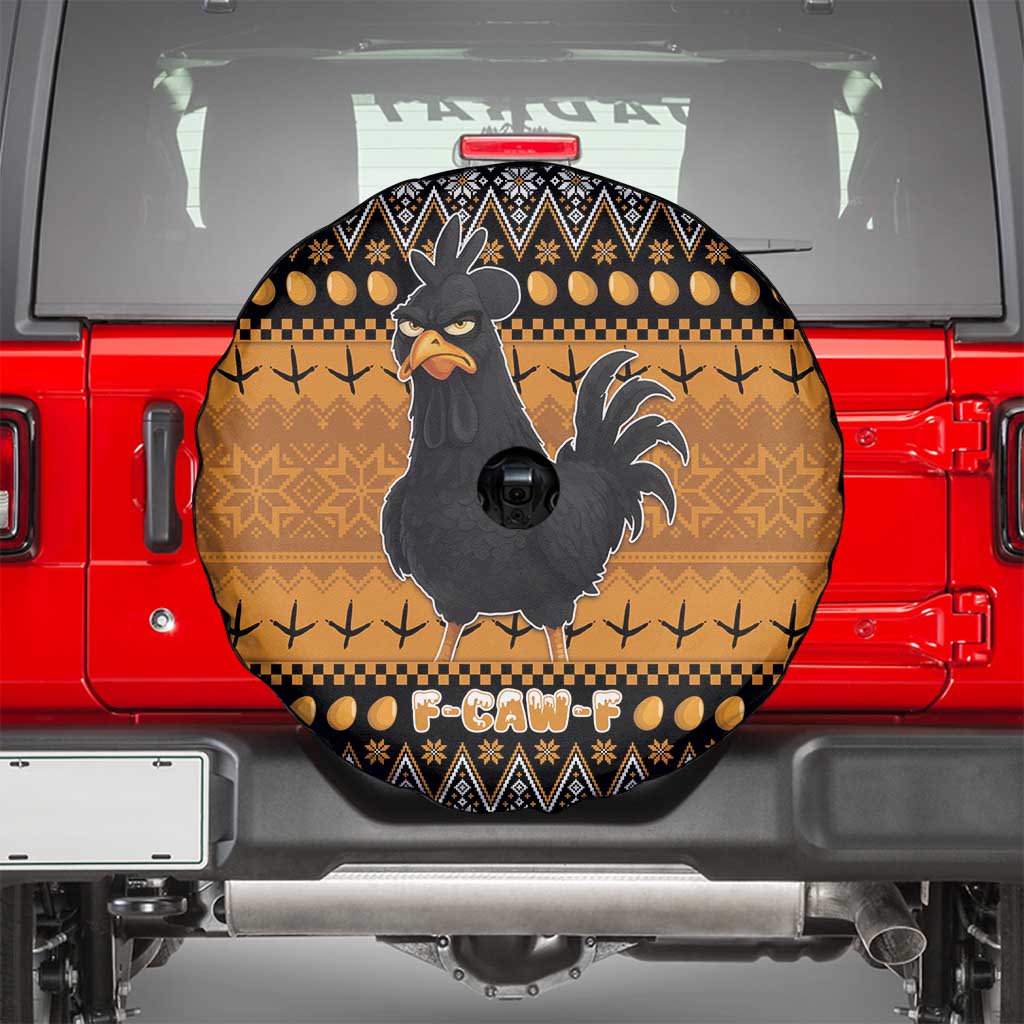 Chicken Christmas Spare Tire Cover F Caw F - Wonder Print Shop