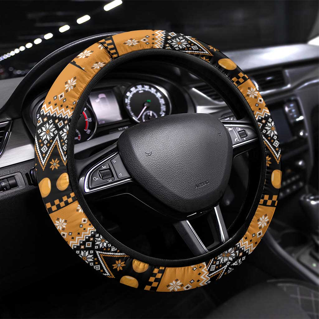 Chicken Christmas Steering Wheel Cover F Caw F - Wonder Print Shop