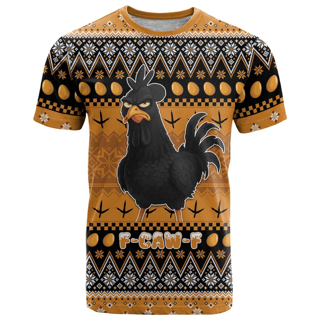 Chicken Christmas T Shirt F Caw F - Wonder Print Shop