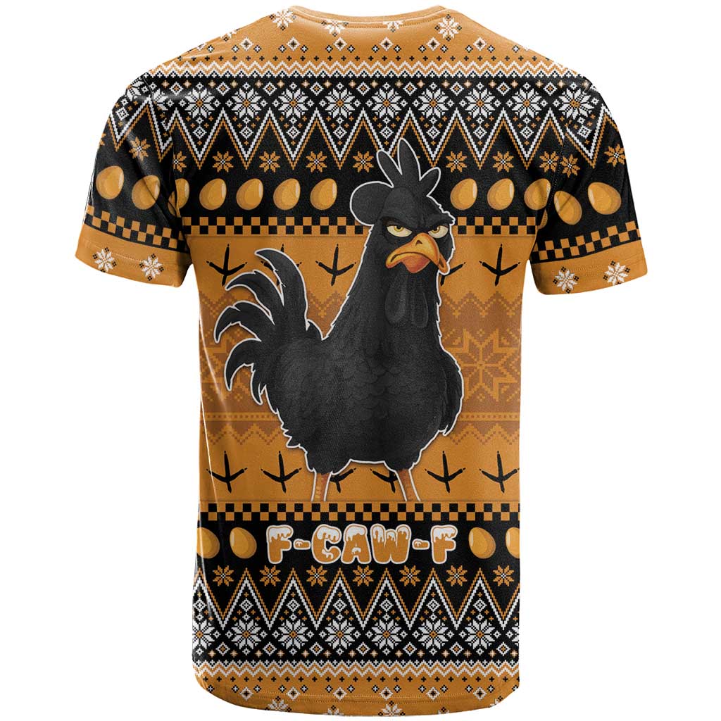 Chicken Christmas T Shirt F Caw F - Wonder Print Shop