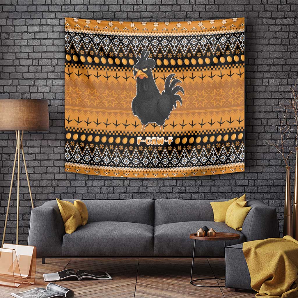 Chicken Christmas Tapestry F Caw F - Wonder Print Shop