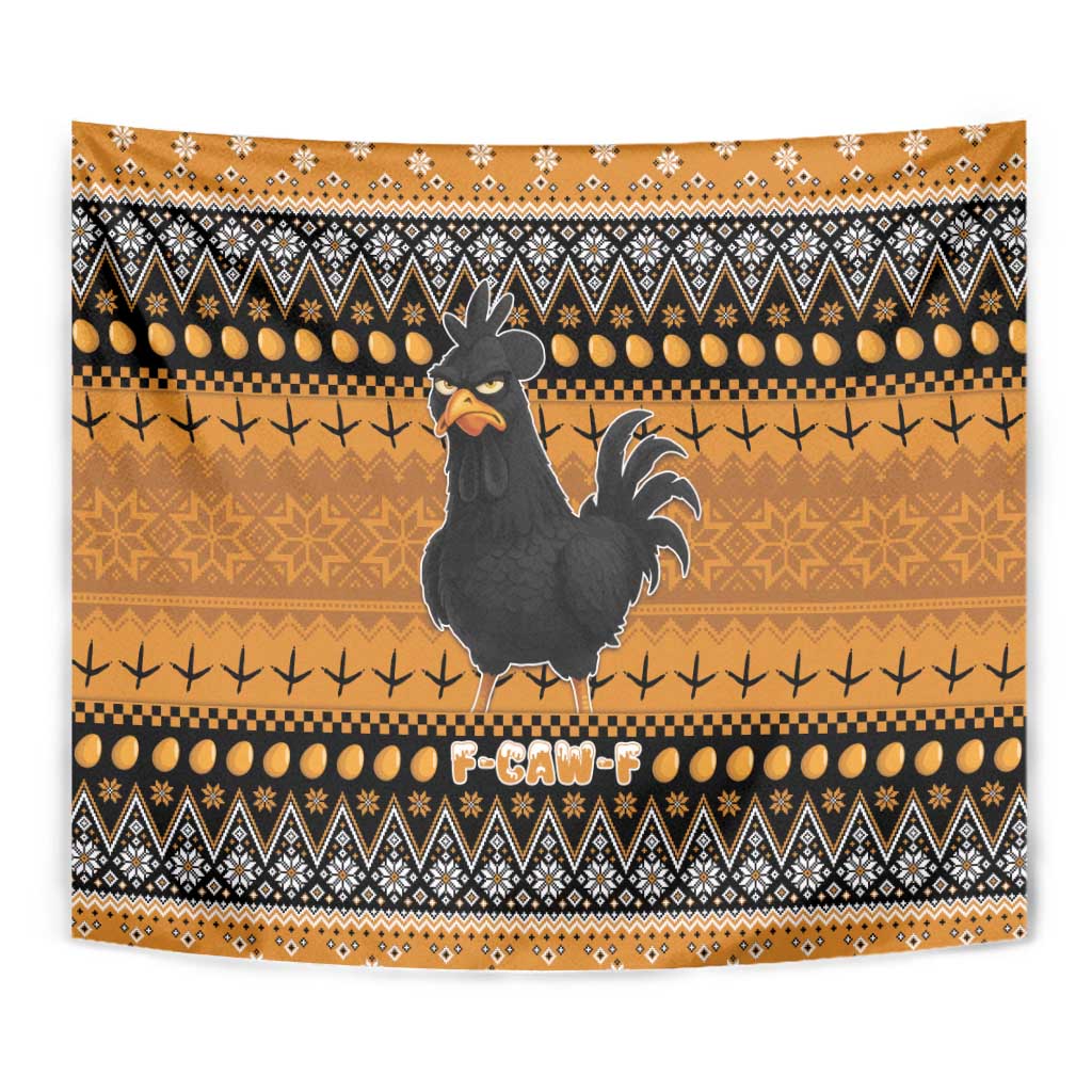 Chicken Christmas Tapestry F Caw F - Wonder Print Shop