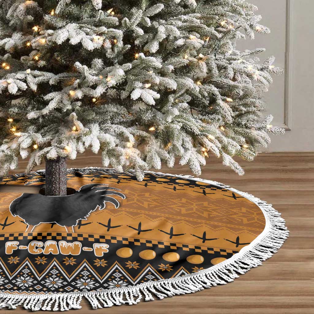 Chicken Christmas Tree Skirt F Caw F - Wonder Print Shop