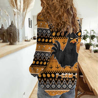 Chicken Christmas Women Casual Shirt F Caw F - Wonder Print Shop