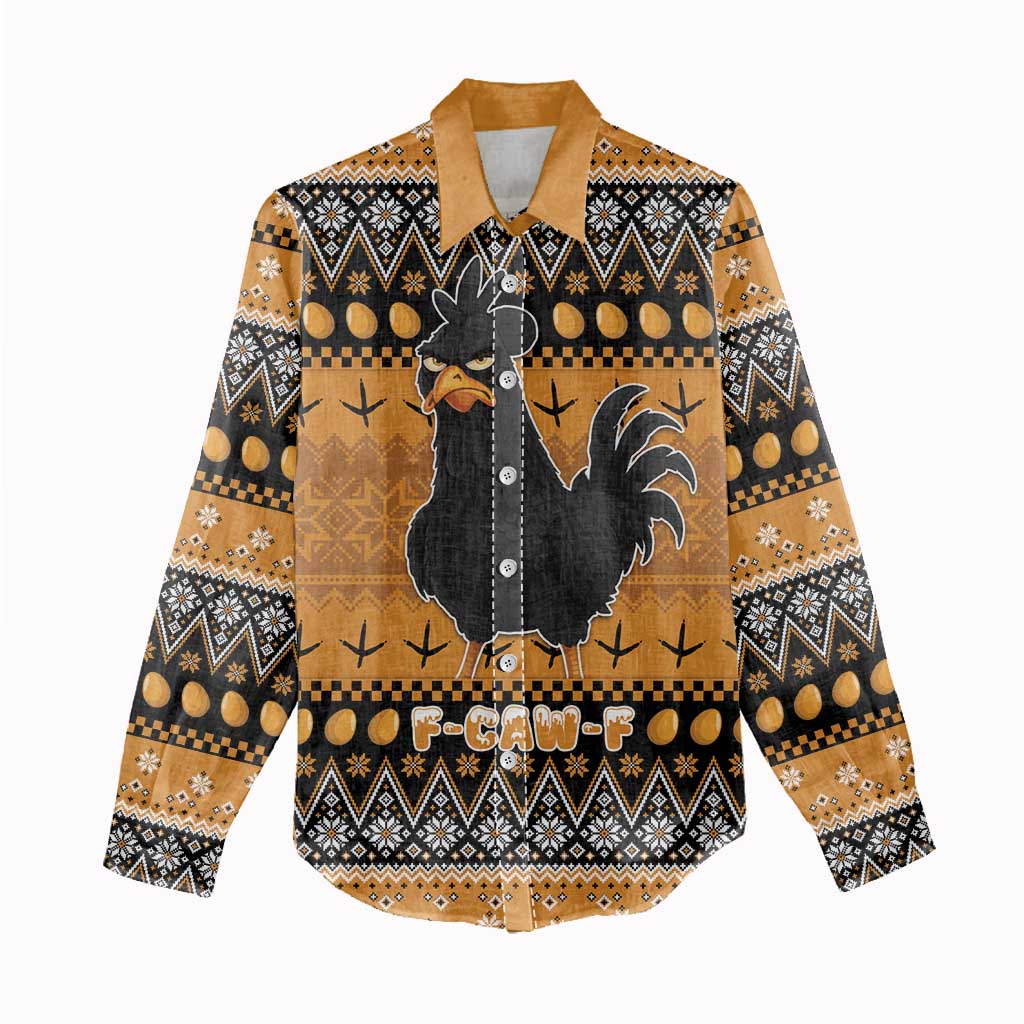 Chicken Christmas Women Casual Shirt F Caw F - Wonder Print Shop