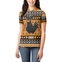 Chicken Christmas Women Polo Shirt F Caw F - Wonder Print Shop