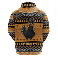 Chicken Christmas Zip Hoodie F Caw F - Wonder Print Shop