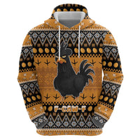 Chicken Christmas Zip Hoodie F Caw F - Wonder Print Shop