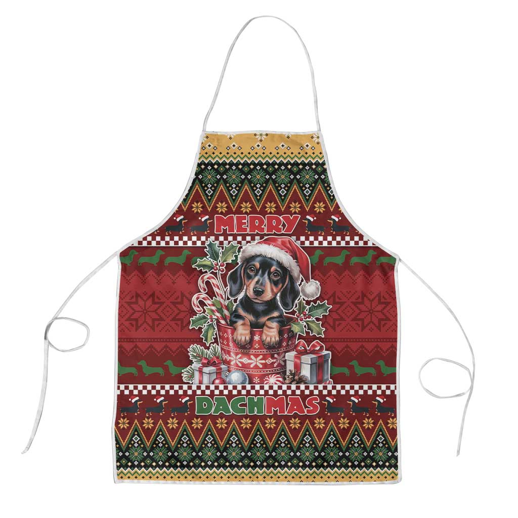 Dachshund Christmas Apron Merry Dachmas - Wonder Print Shop