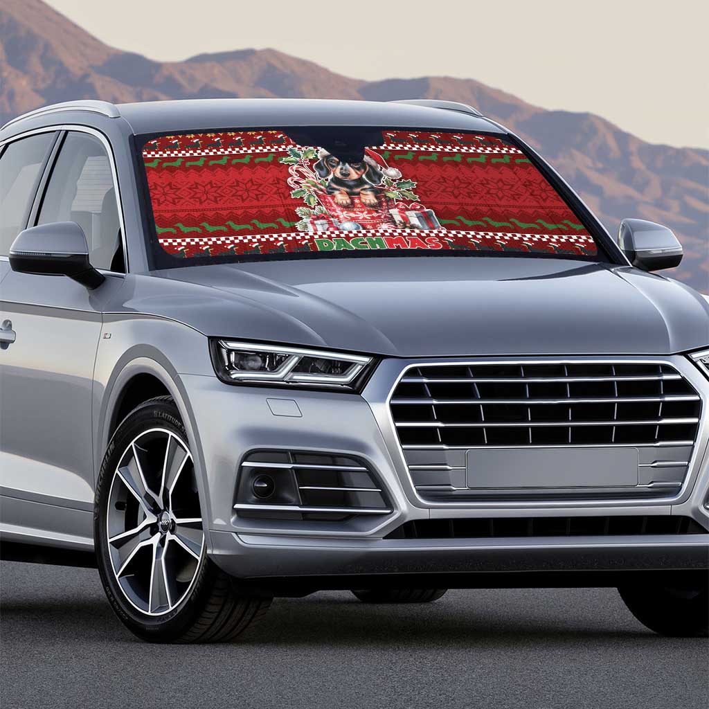 Dachshund Christmas Auto Sun Shade Merry Dachmas - Wonder Print Shop