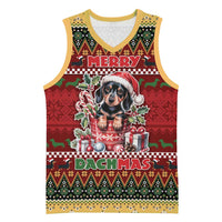 Dachshund Christmas Basketball Jersey Merry Dachmas - Wonder Print Shop