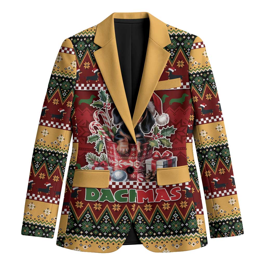 Dachshund Christmas Blazer Merry Dachmas - Wonder Print Shop