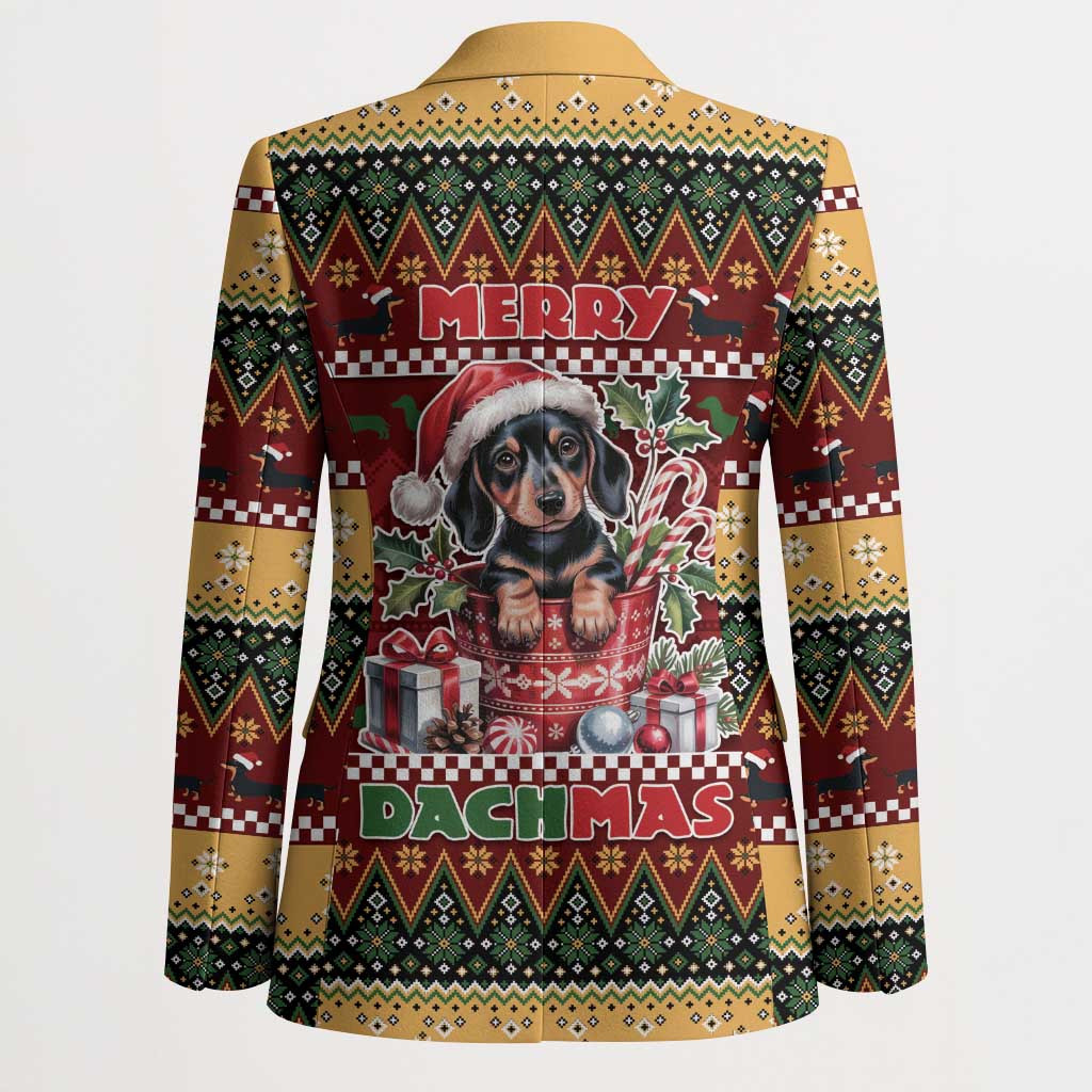 Dachshund Christmas Blazer Merry Dachmas - Wonder Print Shop