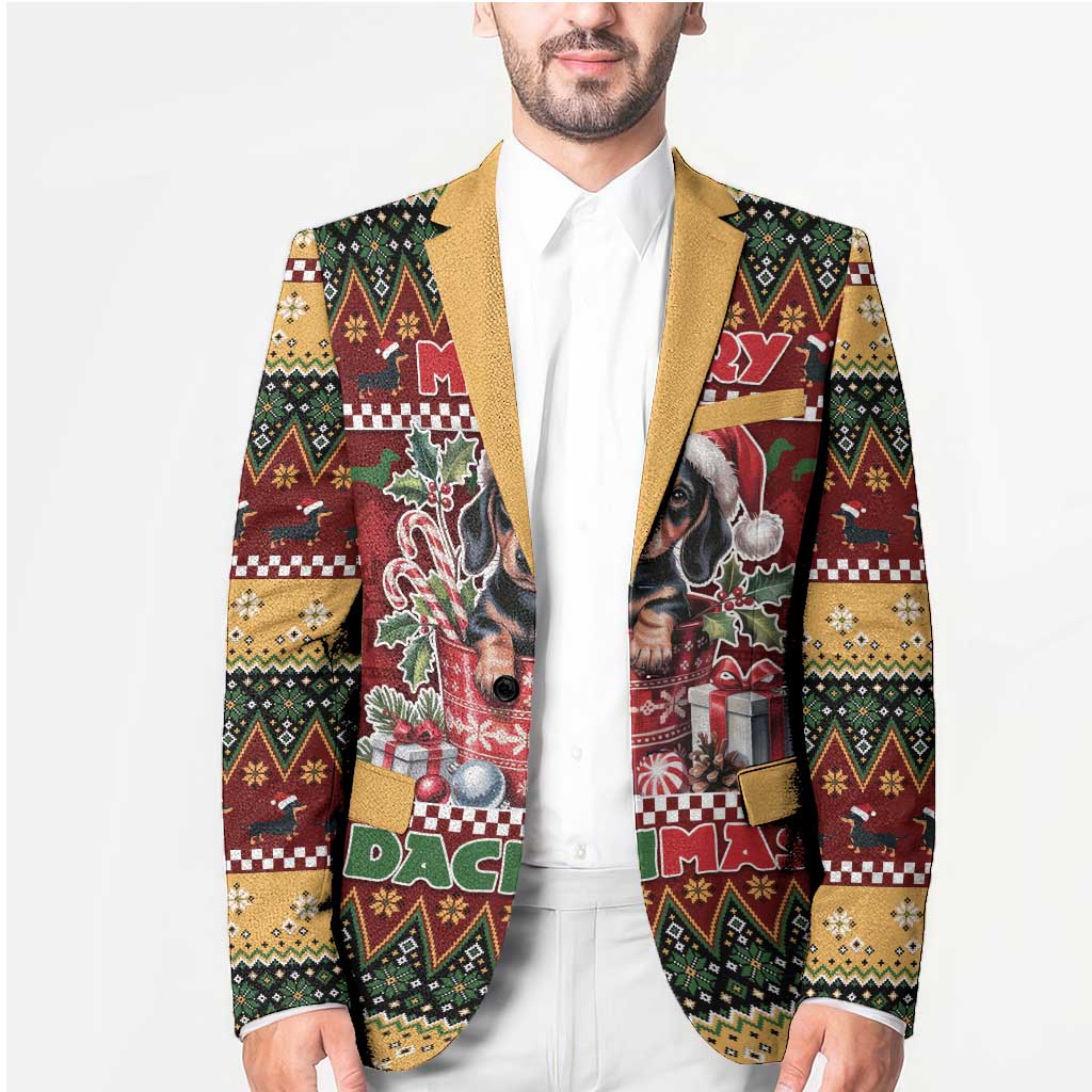 Dachshund Christmas Blazer Merry Dachmas - Wonder Print Shop