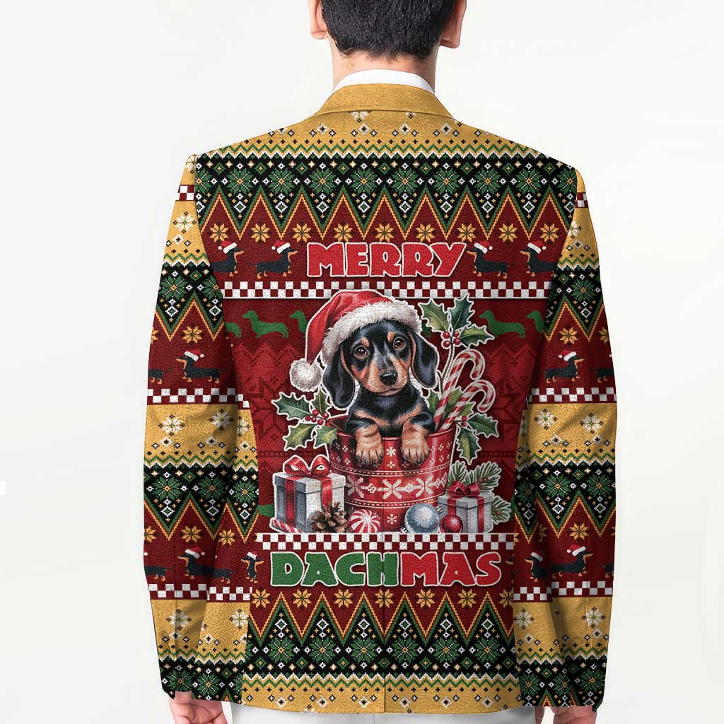 Dachshund Christmas Blazer Merry Dachmas - Wonder Print Shop