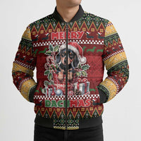 Dachshund Christmas Bomber Puffer Jacket Merry Dachmas - Wonder Print Shop