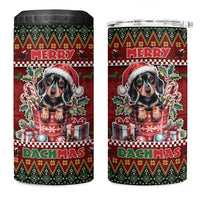 Dachshund Christmas 4 in 1 Can Cooler Tumbler Merry Dachmas - Wonder Print Shop